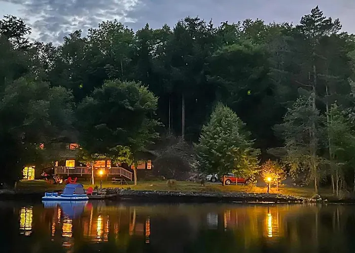Lakefront Adirondack Cabin - Dock - Canoe - 10 Min To Lake Placid